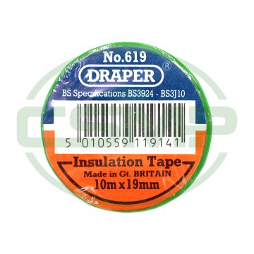 11914 INSULATION TAPE GREEN 19MMX10M CLEARANCE