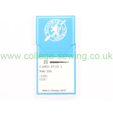 129X1 SIZE 100 PACK OF 10 NEEDLES SCHMETZ DISCONTINUED 129X1 SIZE 100 PACK OF 10 NEEDLES SCHMETZ DISCONTINUED