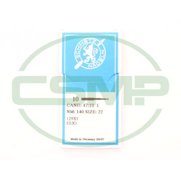 129X1 SIZE 140 PACK OF 10 NEEDLES SCHMETZ 129X1 SIZE 140 PACK OF 10 NEEDLES SCHMETZ