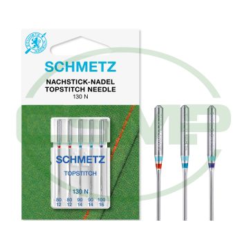 SCHMETZ TOPSTITCH SIZE 80-100 PACK OF 5 CARDED