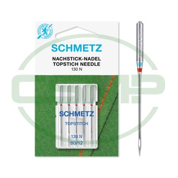 SCHMETZ TOPSTITCH SIZE 80 PACK OF 5 CARDED
