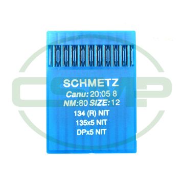 134 NIT SIZE 80 NICKEL TEFLON PACK OF 10 NEEDLES SCHMETZ
