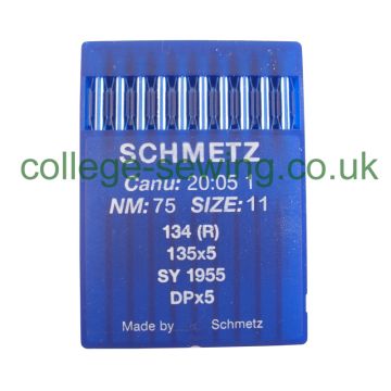 134R SIZE 75 PACK OF 10 NEEDLES SCHMETZ