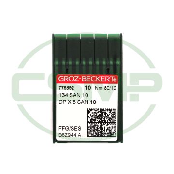 134 SAN10 FFG SIZE 80 GROZ BECKERT PACK OF 10 NEEDLES 134 SAN10 FFG SIZE 80 GROZ BECKERT PACK OF 10 NEEDLES