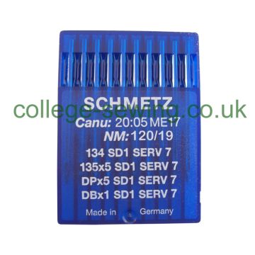 134 SD1 SERV7 SIZE 120 PACK OF 10 NEEDLES SCHMETZ