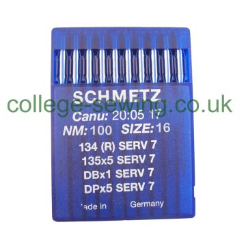 134SERV7 SIZE 100 PACK OF 10 NEEDLES SCHMETZ