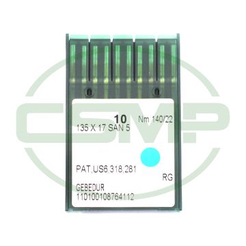 135X17 SAN5 GEBEDUR SIZE 140 PACK OF 10 NEEDLES GROZ BECKERT