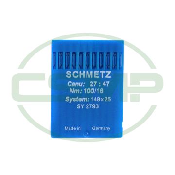 149X25 SIZE 100 PACK OF 10 NEEDLES SCHMETZ 149X25 SIZE 100 PACK OF 10 NEEDLES SCHMETZ