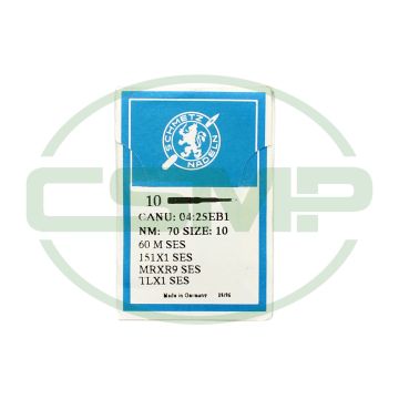 151X7SES SIZE 70 PACK OF 10 NEEDLES SCHMETZ 151X7SES SIZE 70 PACK OF 10 NEEDLES SCHMETZ