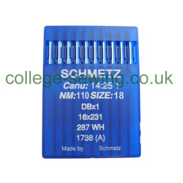 16X231 SIZE 110 PACK OF 10 NEEDLES SCHMETZ 16X231 SIZE 110 PACK OF 10 NEEDLES SCHMETZ