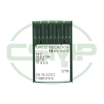 16X2TRI SIZE 100 PACK OF 10 NEEDLES GROZ BECKERT