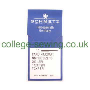 175X7SPI SIZE 100 PACK OF 10 NEEDLES SCHMETZ