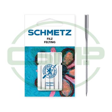 18X38X1 SCHMETZ FELTING NEEDLE SIZE 100 PACK OF 5 CARDED