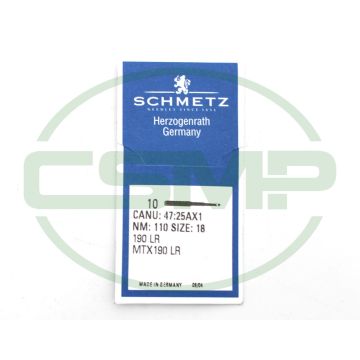 190LR SIZE 110 PACK OF 10 NEEDLES SCHMETZ 190LR SIZE 110 PACK OF 10 NEEDLES SCHMETZ