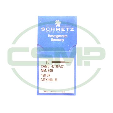 190LR SIZE 200 PACK OF 10 NEEDLES SCHMETZ DISCONTINUED