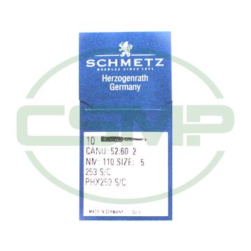 253SC SIZE 110 = 5 PACK OF 10 NEEDLES SCHMETZ 253SC SIZE 110 = 5 PACK OF 10 NEEDLES SCHMETZ