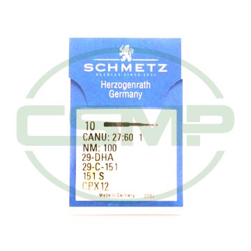 29C151 SIZE 100 PACK OF 10 HOOK NEEDLE SCHMETZ 29C151 SIZE 100 PACK OF 10 HOOK NEEDLE SCHMETZ