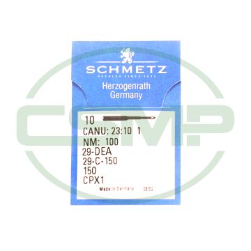 29DEA SIZE 100 PACK OF 10 NEEDLES SCHMETZ 29DEA SIZE 100 PACK OF 10 NEEDLES SCHMETZ