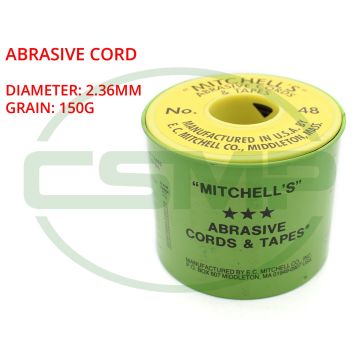 48 MITCHELLS ABRASIVE CORD 2.36mm 150g 48 MITCHELLS ABRASIVE CORD 2.36mm 150g
