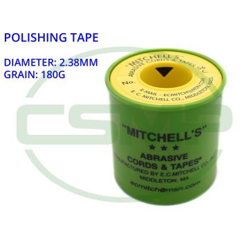 56-C MITCHELLS CROCUS POLISHING TAPE FLAT 3/32" 2.38mm 180g 15M 56-C MITCHELLS CROCUS POLISHING TAPE FLAT 3/32" 2.38mm 180g 15M