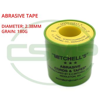 56 MITCHELLS ABRASIVE TAPE FLAT 3/32" 2.38mm 180g 15M 56 MITCHELLS ABRASIVE TAPE FLAT 3/32" 2.38mm 180g 15M