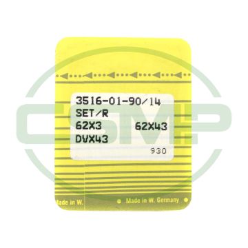 62X43 SIZE 90 PACK OF 10 NEEDLES SINGER DISCONTINUED