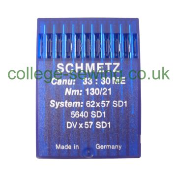 62X57 SD1 SIZE 130 PACK OF 10 NEEDLES SCHMETZ