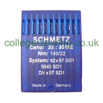62X57 SD1 SIZE 140 PACK OF 10 NEEDLES SCHMETZ DISCONTINUED