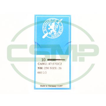 660LG SIZE 230 PACK OF 10 NEEDLES SCHMETZ DISCONTINUED