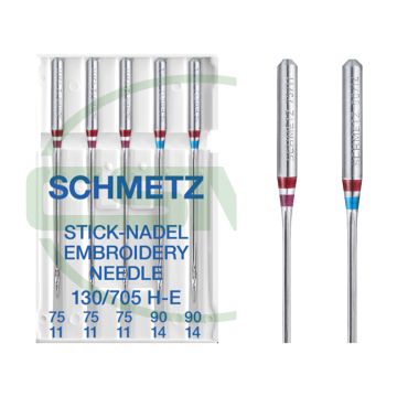 SCHMETZ EMBROIDERY SIZE 75-90 PACK OF 5 NEEDLES