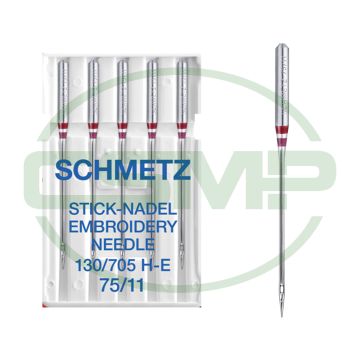 SCHMETZ EMBROIDERY SIZE 75 PACK OF 5 NEEDLES