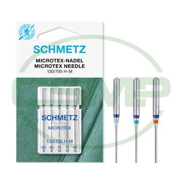 SCHMETZ MICROTEX SIZE 60-80 PACK OF 5 CARDED