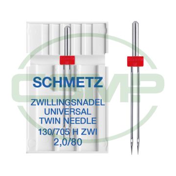 SCHMETZ TWIN 2.0 MM SIZE 80 PACK OF 1 NEEDLE