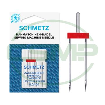 SCHMETZ TWIN 8MM SIZE 100 PACK OF 1 CARDED