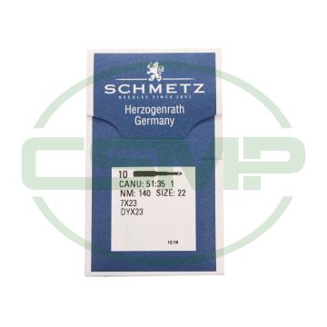 7X23 SIZE 140 PACK OF 10 NEEDLES SCHMETZ