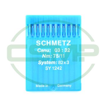82x3 SIZE 75 PACK OF 10 NEEDLES SCHMETZ 82x3 SIZE 75 PACK OF 10 NEEDLES SCHMETZ