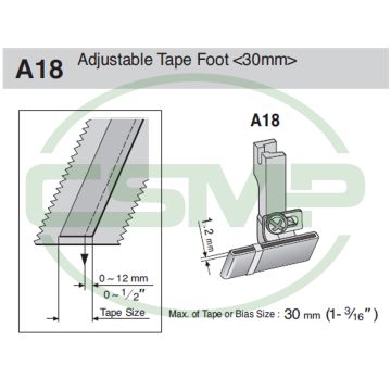 A18 SUISEI GENUINE ADJUSTABLE TAPE FOOT