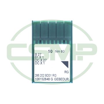 B27GEBEDURX60 GROZ BECKERT PACK OF 10 NEEDLES