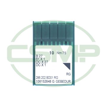 B27GEBEDURX75 GROZ BECKERT PACK OF 10 NEEDLES