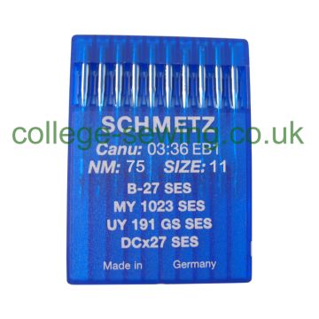 B27SES SIZE 75 PACK OF 10 NEEDLES SCHMETZ