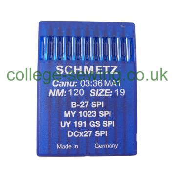 B27SPI SIZE 120 PACK OF 10 NEEDLES SCHMETZ DISCONTINUED