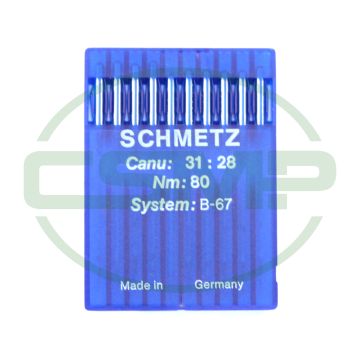 B67 SIZE 80 PACK OF 10 NEEDLES SCHMETZ DISCONTINUED B67 SIZE 80 PACK OF 10 NEEDLES SCHMETZ DISCONTINUED