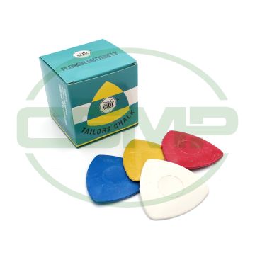 CH10M TRIANGULAR TAILORS CHALK 10PCS BOX MIXED COLOUR