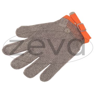 ZEVA 5 FINGER CHAINMAIL GLOVE ORANGE EXLARGE