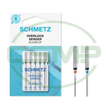 SCHMETZ DOUBLE SCARF SIZE 80-90 PACK OF 5 NEEDLES CARDED EL705CF