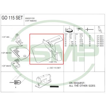 G0115 19mm BINDER FOR STIFF RIBBONS - CLEARANCE PRICE G0115 19mm BINDER FOR STIFF RIBBONS - CLEARANCE PRICE