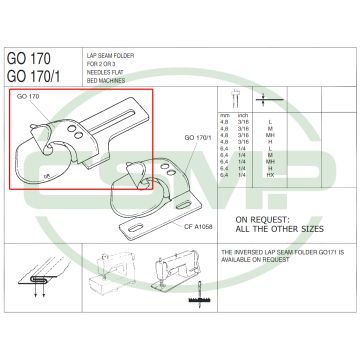 G0170X6.4L LAP SEAM FOLDER LIGHT