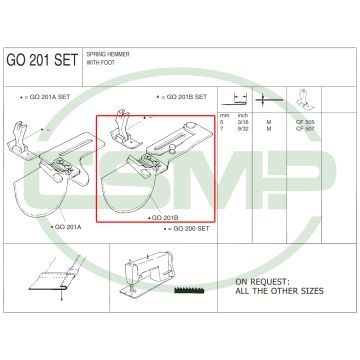 G0201BX7mm ADJUSTABLE SPRING HEMMER