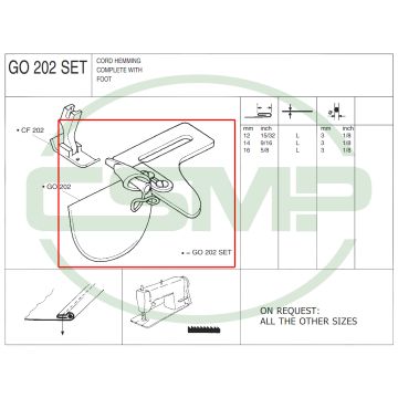 G0202X16mm CORD HEMMER - 3mm CORD