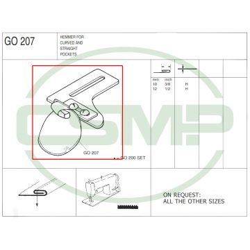 G0207X10mm HEMMER CURVED / STRAIGHT POCKET